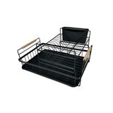 Escorredor De Louças Duplo 2 Andares 44x31x24cm - Preto