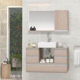 Conjunto Gabinete Polo 80cm Madeirado Inteiro