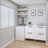 Lavanderia Modulada 2 Balcões Tex 102 Branco