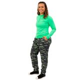Calça Esportiva Feminina Fishing Co Proteção Fps Uv50+ Estampada Exército Pesca