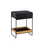 Mesa Cabeceira Liz Apoio Cama Quarto Mesinha Canto Preto