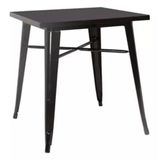 Mesa Bar Restaurante Quadrada Tolix Iron Preto 80x80