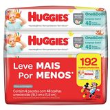 Toalha Umedecida Huggies One &amp; Done Leve 4 Pague 3 Com 4 Pacotes De 48 Unidades Cada