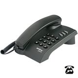 Telefone Pleno Preto C/ Chave Funções Flash Redial Mute Opçã