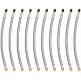 10 Prolongador Extensão Flexível Malha De Aço 270mm
