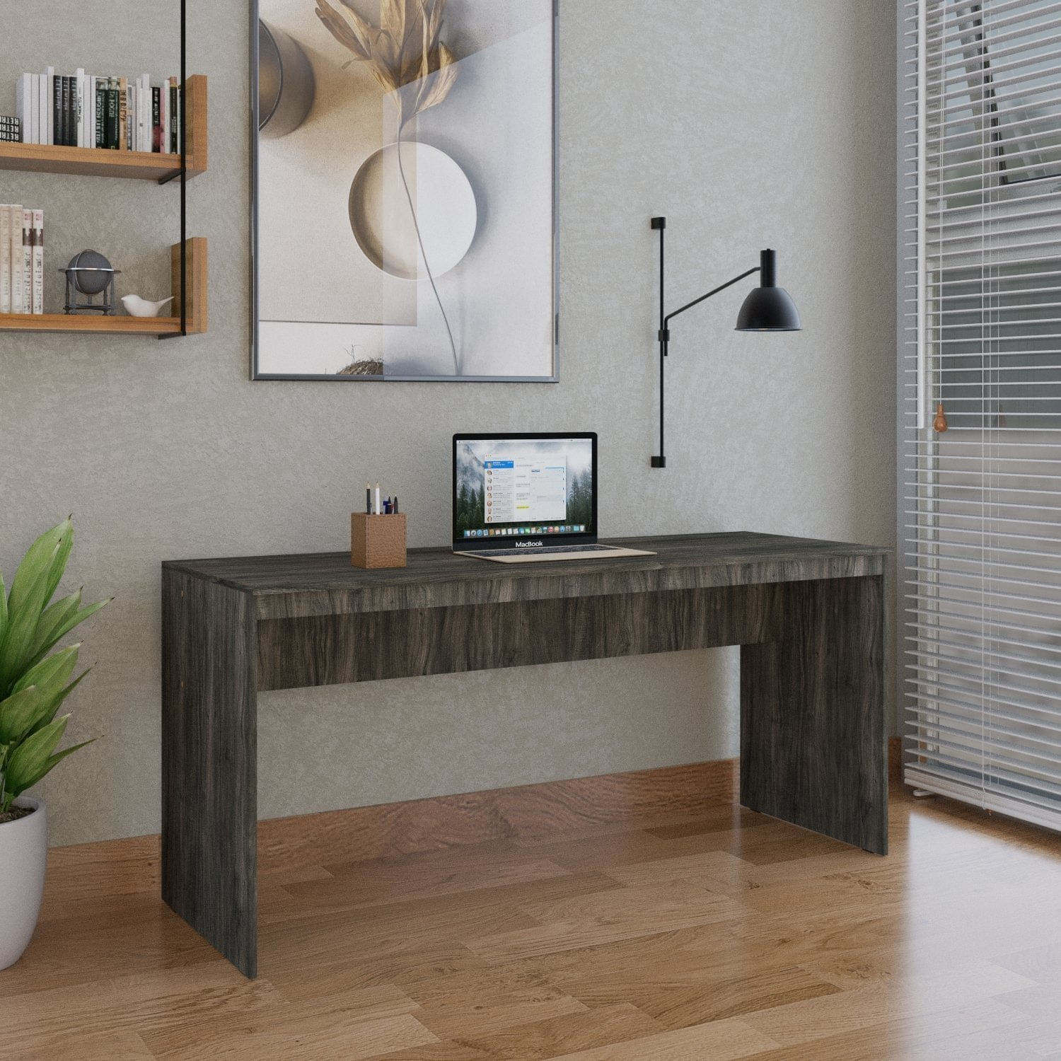 Mesa Para Escritório Diretor 160cm Turim Espresso Móveis