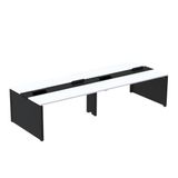 Mesa Plataforma Dupla Para 4 Lugares Para Coworking 140x120/4p Branco/preto