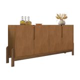 Aparador Buffet Sala Lizz 170cm Com Pés De Madeira Maciça Cedro