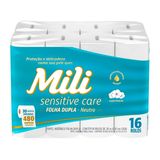 Papel Higiênico Mili Sensitiv Folha Dupla 30m Pacote Com 16un Papel Hig.16un Mili F.d Sensitiv C. 30mt Mili