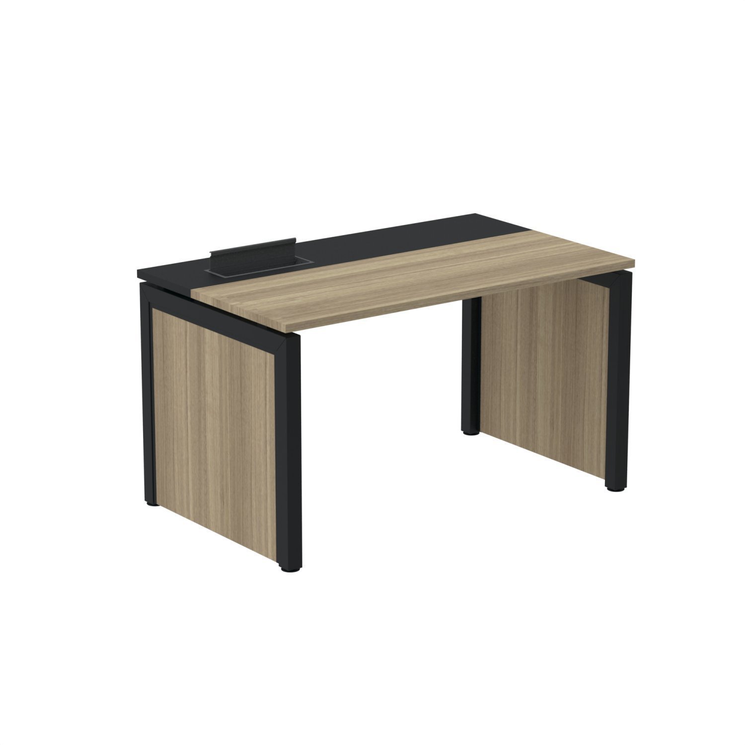 Escrivaninhas Para Escritório 160x79,2cm Pscpp160 Noce Naturalle/preto