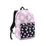 Mochila Escolar Denlex Com Bolso Frontal Grande Rosa Poá Girl Feminino Menina Grande Volta As Aulas