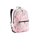 Mochila Para Material Escolar Denlex Com Bolso Frontal Grande Rosa Aluno Feminino Menina Volta Aulas