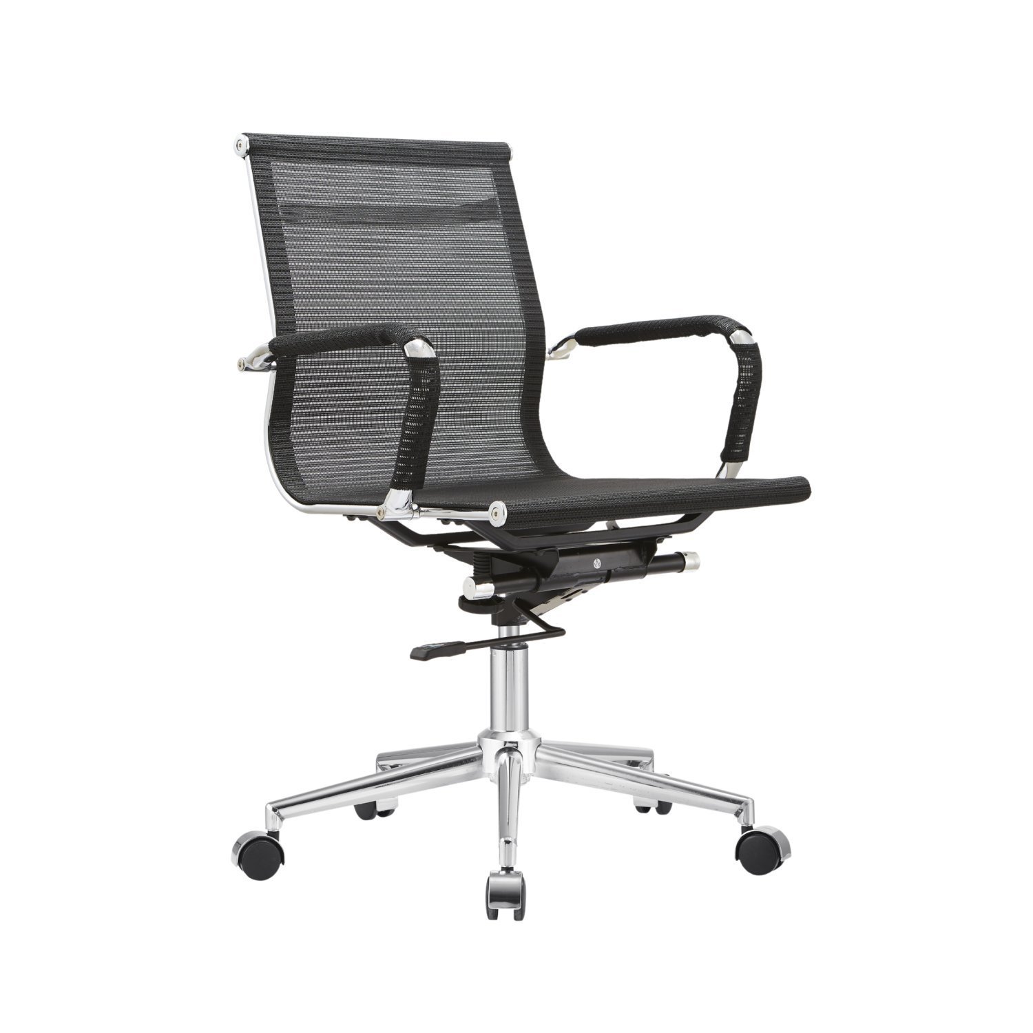 Cadeira Para Escritório Diretor Giratória Aço Cromado Sidney Fratini