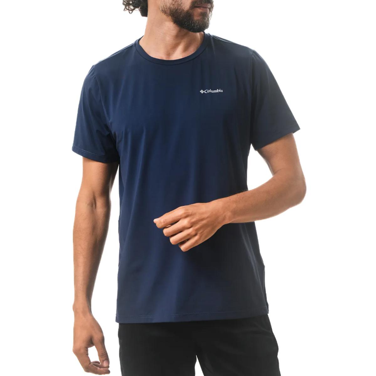 Camiseta G Basica Columbia Azul Aurora Masculina Original