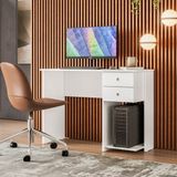 Escrivaninha 100cm 2 Gavetas Qmovi Branco