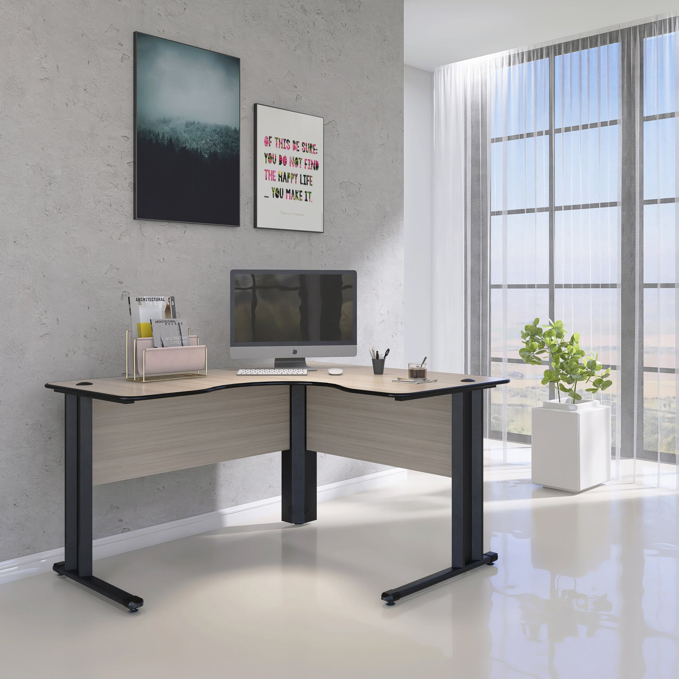 Mesa Estação De Trabalho Em L 140x140cm Etp1414 Maxxi