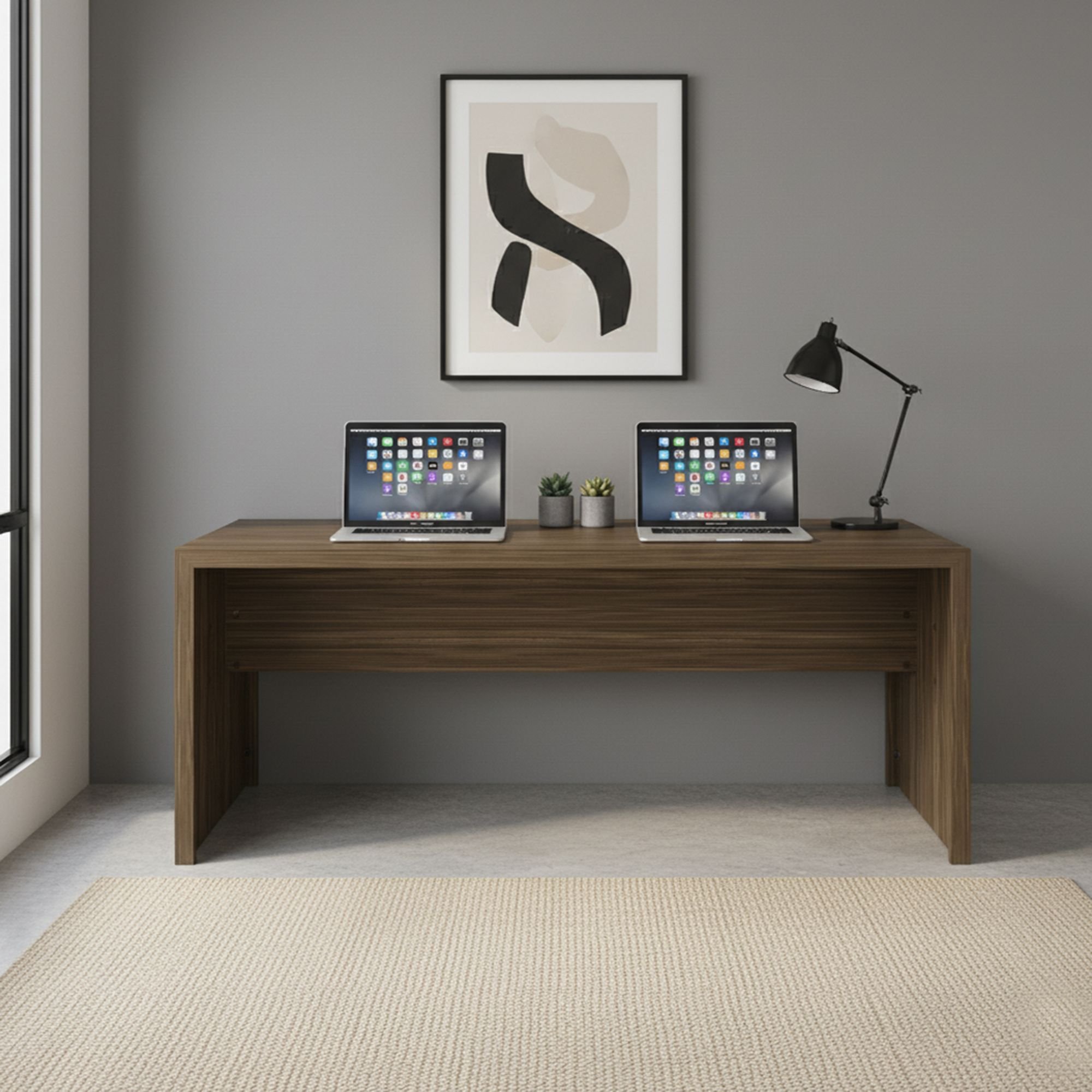 Mesa Para Escritório 180cm Me4185 Nogal