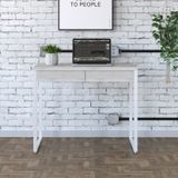 Mesa Para Escritório 90cm 2 Gavetas Kuadra Snow/branco Chess