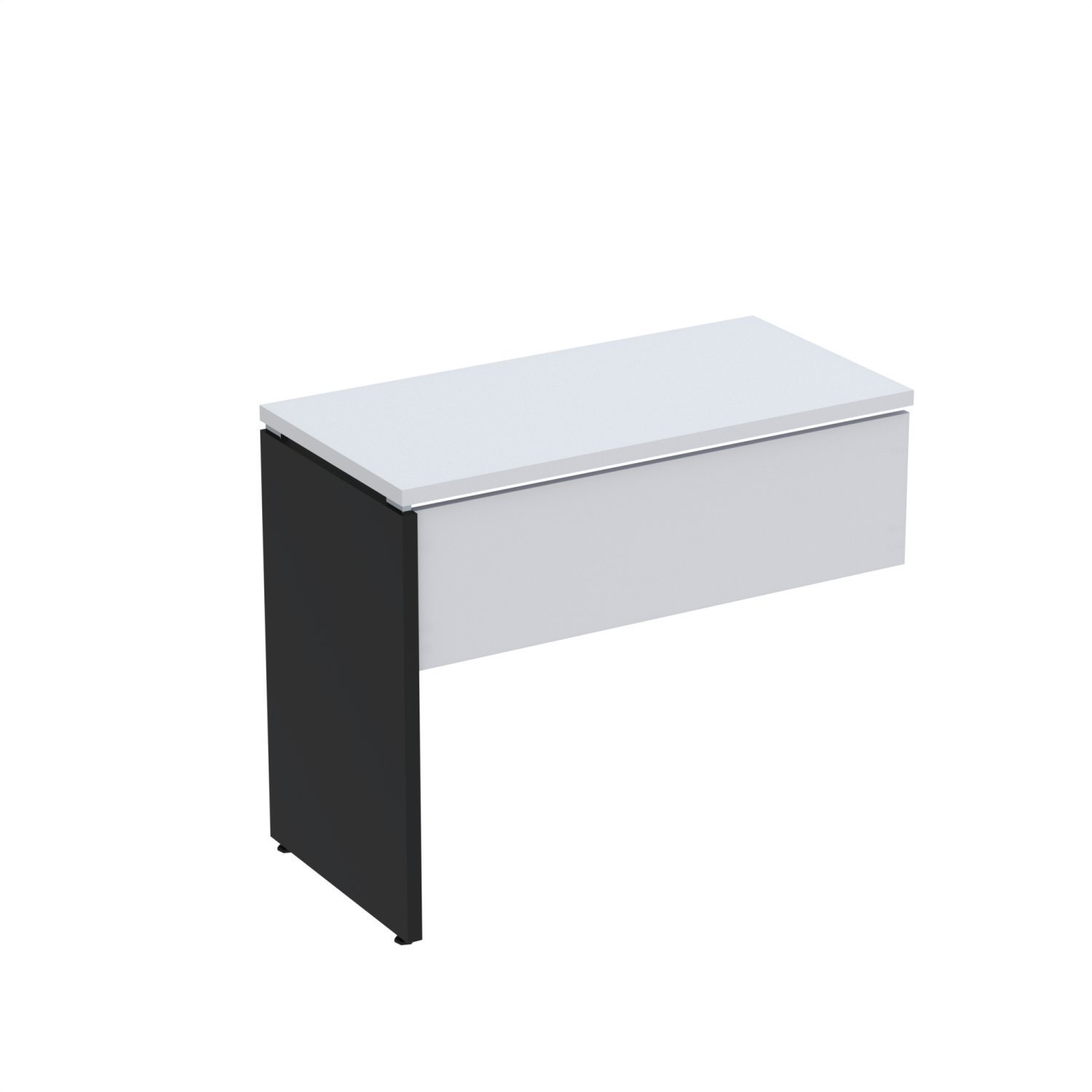 Complemento De Mesa Pé Painel Linha P25 Cinza/preto