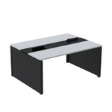 Mesa De Plataforma Dupla Para 2 Pessoas Corporativa 150x120/2p Cinza/preto