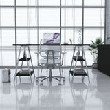 Escrivaninha Cavalete 150cm 4 Prateleiras Estilo Industrial Kuadra Preto Ônix / Est.branca
