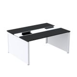 Mesa De Plataforma Dupla Para 2 Pessoas Corporativa 110x120/2p Preto/branco