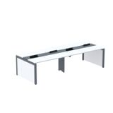 Mesa Plataforma Dupla Para 4 Lugares Para Coworking 130x120/4p Branco/grafito