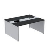Mesa De Plataforma Dupla Para 2 Pessoas Corporativa 140x120/2p Preto/cinza