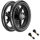 Par Pneu Cg 160 Titan Ybr 125 80/100-18 + 90/90-18 Tl St600 Vipal + Bicos