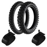 Kit Pneu Mini Moto 50cc Trilha 60/100-14 + 80/100-12 Rs47 Rinaldi + Camara