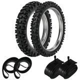 Kit Par Pneu Tornado Xtz 250 Lander Tenere 90/90-21 + 120/90-18 Rmx35 Rinaldi + Câmara + Cinta