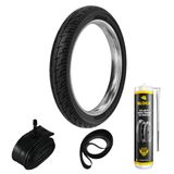 Pneu Cg 125 Ybr 125 Cg 150 90/90-18 Bs32 57p Rinaldi + Camara + Cinta + Selante