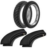 Kit Pneu Tornado Xre300 Lander Tenere 120/80-18 + 90/90-21 R34 Rinaldi