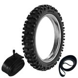 Kit Pneu Honda Bros 150 160 100/90-17 55m Traseiro Sh31 Rinaldi + Câmara + Cinta