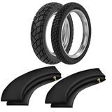 Kit Pneu Bros 150 Xre 190 Nxr150 110/90-17 + 90/90-19 R34 Rinaldi