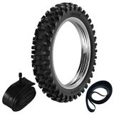 Kit Pneu Xr250 Tornado Xtz 250 Lander 120/100-18 68m Rw33 Rinaldi + Camara + Cinta