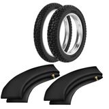 Kit Pneu Bros Explorer 110/90-17 + 90/90-19 Wh21 Rinaldi + Câmara