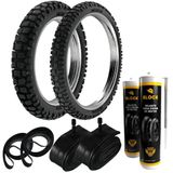 Par Pneu Bros 150 Xre 190 110/90-17 + 90/90-19 Rt36 Rinaldi + Camaras + Cintas + Selantes