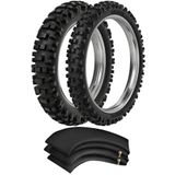 Kit Pneu Trilha Biz 125 Pop 110i Sky 125 70/100-17 + 90/100-14 Rmx35 Rinaldi + Camaras