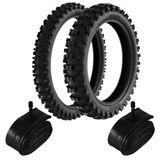 Kit Pneu Crf 230 100/100-18 + 80/100-21 Rs47 Rinaldi + Camaras