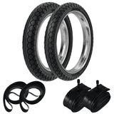 Par Pneu Cg 150 Fan 90/90-18 + 275-18 Pd29 Rinaldi + Camaras + Cintas