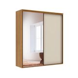 Guarda-roupa Casal Com Espelho Inovatto 100% Mdf 2 Pt 6 Gv Freijó E Off White