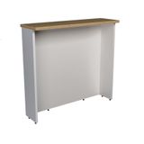 Bancada Ilha Évora Branco Ártico E Carvalho 120 Cm