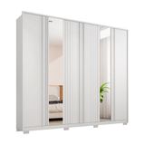 Guarda-roupa Casal Com Espelho Mozart 6 Pt 4 Gv Branco