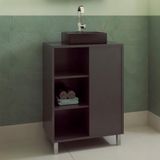 Gabinete De Banheiro Com Cuba Julia Ii 1 Pt Grafite