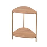 Mesa Lateral Orgânica Complementos Hanover E Dourada 44 Cm