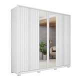 Guarda-roupa Casal Com Espelho Decimus 6 Pt 4 Gv Branco