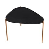 Mesa De Centro Complementos Orgânica Nero E Dourada 59 Cm
