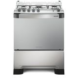 Fogão Mueller 5 Bocas Decorato Inox Com Tripla Chama Inox Bivolt