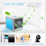 Mini Ar Condicionado Umidificador Portátil Air Cooler 3 Vel